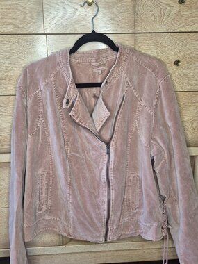 Pink velvet jacket